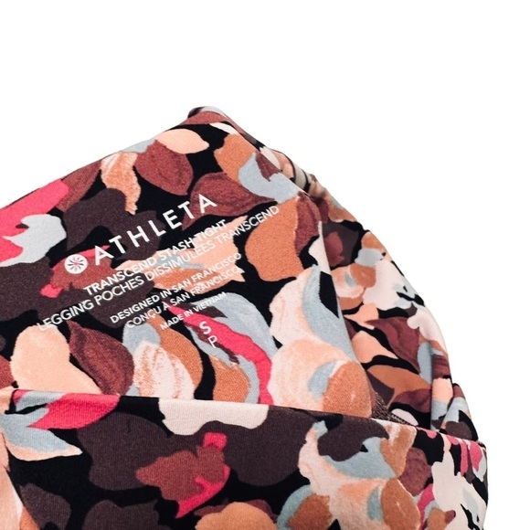 Athleta Transcend Stash Tight Elysian Floral Print Womens Small EUC style 533673 - Picture 2 of 12
